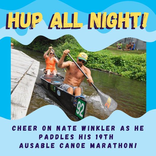 Cheer on Nate as he paddles the AuSable canoe marathon!